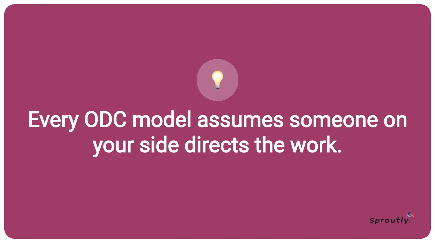 Someone on your side has to direct the work.