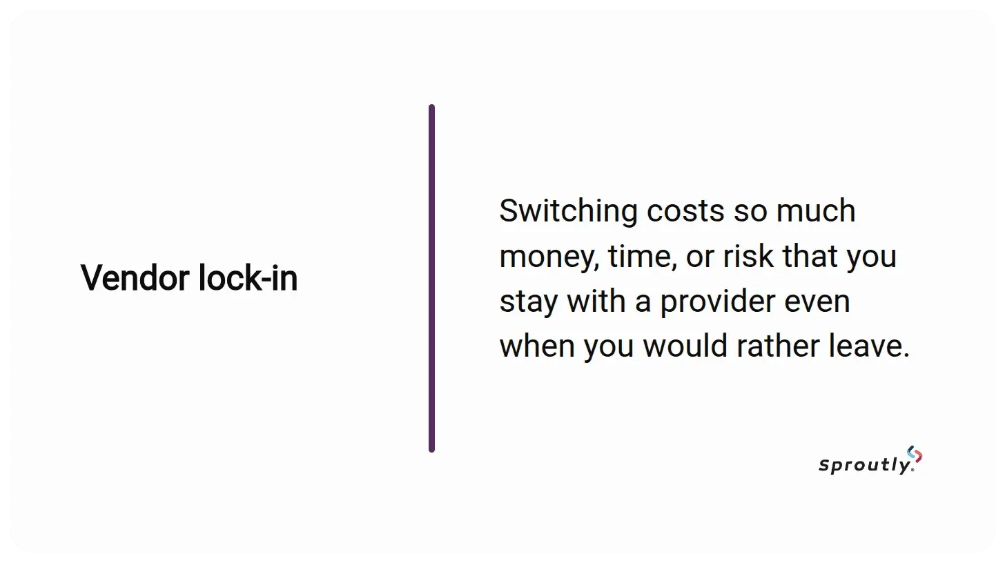 Vendor lock-in definition