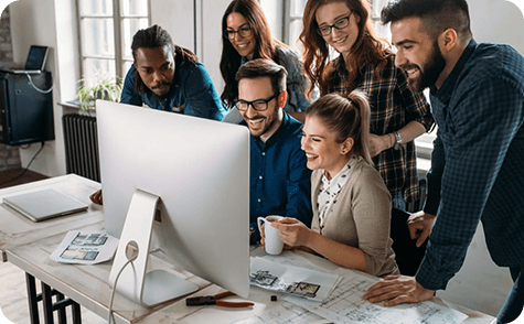Happy people in a meeting Happy people in a meeting